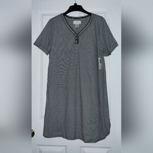 Karen Neuburger Black and White Striped Gown